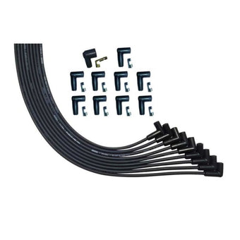 compare product Moroso Universal V8 90 Deg Plug Unsleeved 90 Deg HEI Ultra Spark Plug Wire Set - Black