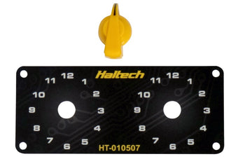 compare product Haltech Dual Switch Panel Kit w/Yellow Knob