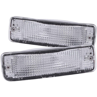compare product ANZO 1989-1995 Toyota Pickup Euro Parking Lights Chrome w/ Amber Reflector
