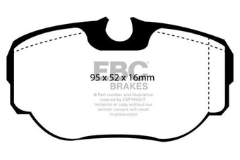 compare product EBC 99-03 Land Rover Discovery (Series 2) 4.0 Ultimax2 Rear Brake Pads