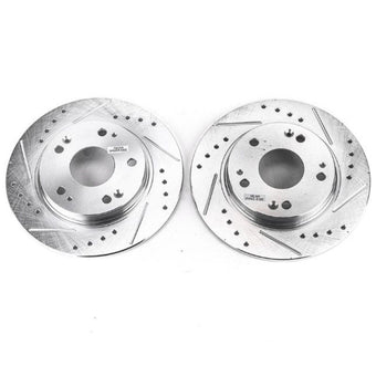 compare product Power Stop 11-15 Honda CR-Z Rear Evolution Drilled & Slotted Rotors - Pair
