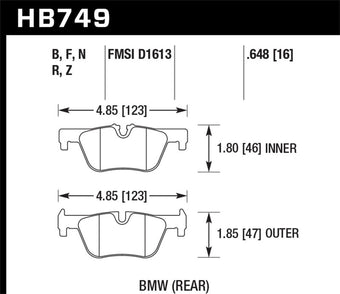 compare product Hawk 13-14 BMW 328i/328i xDrive / 2014 428i/428i xDrive PC Rear Brake Pads