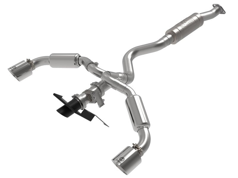 aFe 23 - 24 Toyota GR Corolla L3 1.6L (t) Gemini XV 3in to 2 - 1/2in Cat Back Exhaust w/ Polished Tips - My Store