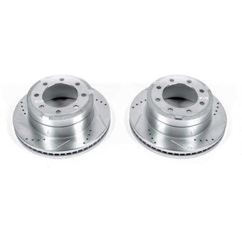 compare product Power Stop 13-22 Ford F-350 Super Duty Rear Drilled & Slotted Rotor - Pair