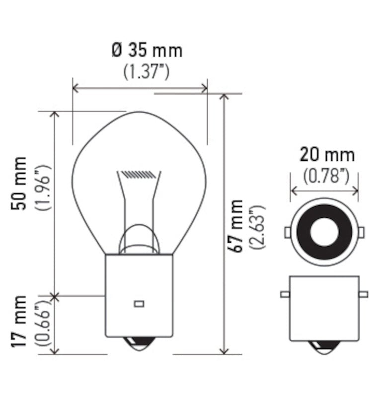 Hella Bulb 635 12V 35W Ba20S B11 F2 (MOQ 10) - My Store