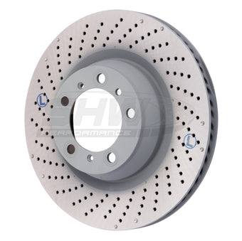 compare product SHW 07-13 Porsche 911 Turbo 3.8L w/o Ceramics Left Rear Drilled-Dimpled MB Brake Rotor (99735240502)