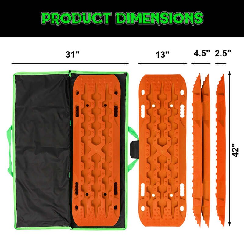 Rhino USA Recovery Traction Boards - Orange (Pair) - My Store
