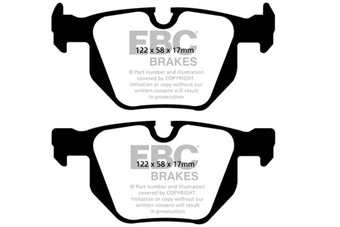 compare product EBC 13+ BMW X1 3.0 Turbo (35i) Ultimax2 Rear Brake Pads