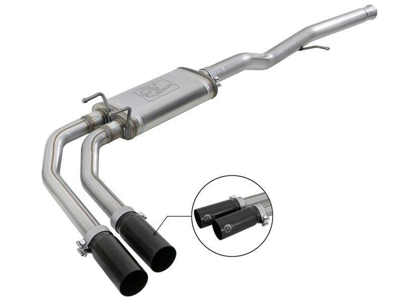 aFe Rebel Series 3in to 2.5in 409 SS Cat - Back Exhaust w/ Black Tips 09 - 18 GM Silverado/Sierra 5.4L - My Store