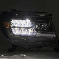 AlphaRex 05 - 11 Toyota Tacoma LUXX Crystal Headlights Plank Style Alpha Black w/Activation Light/DRL - My Store
