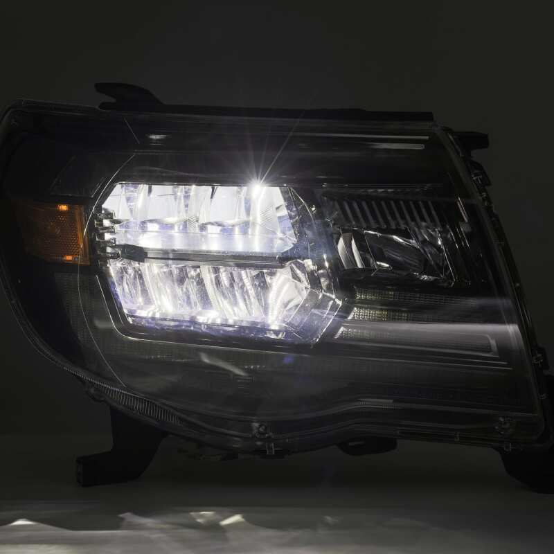 AlphaRex 05 - 11 Toyota Tacoma LUXX Crystal Headlights Plank Style Design Black w/Activation Light/DRL - My Store