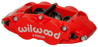 compare product Wilwood Caliper-Narrow Superlite 6R-RH - Red 1.62/1.12/1.12in Pistons 1.10in Disc