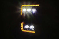 AlphaRex 17 - 20 Ford Raptor NOVA LED Proj Headlights Plank Style Alpha Black w/Activ Light/Seq Signal - My Store