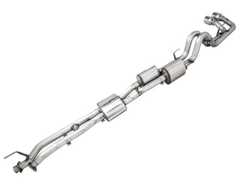 compare product AWE Tuning 16-22 Toyota Tacoma 0FG Cat-Back Exhaust w/ BashGuard - Dual Chrome Silver Tips