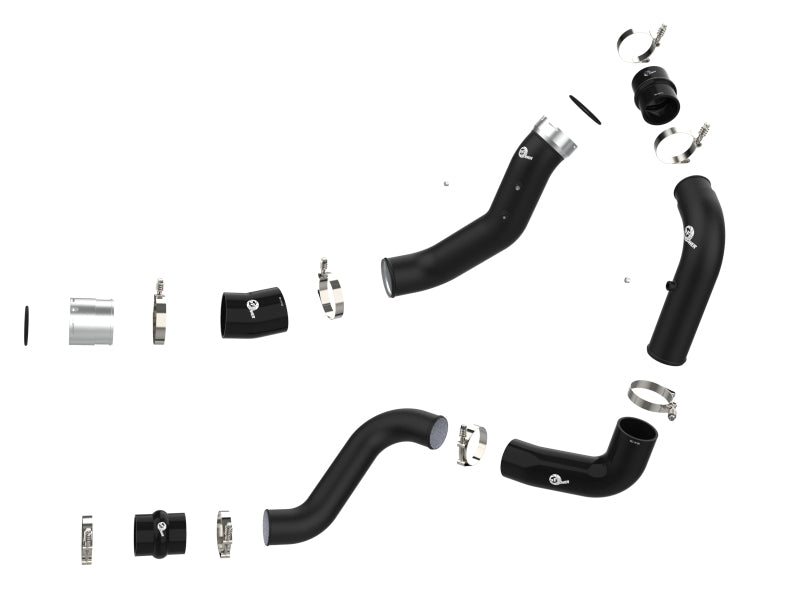 aFe 2024 GM Diesel Trucks V8 6.6L L5P BladeRunner Aluminum 3in Hot & 3.5in Cold Charge Pipe - Black - My Store