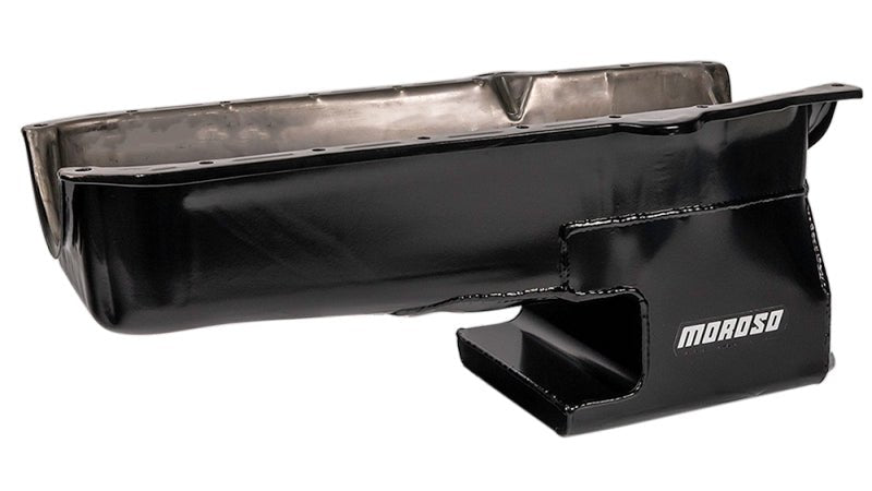 Moroso 86 - Up Chevrolet Small Block (w/1 Piece Rear Main Seal) Wet Sump 6qt 9in Steel Oil Pan - Black - My Store