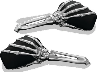 compare product Kuryakyn Skeleton Hand Mirrors Chrome/Black