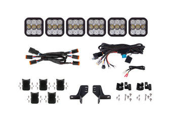 compare product Diode Dynamics Bronco SS5 6-Pod CrossLink Grille Lightbar Kit Pro - White Combo