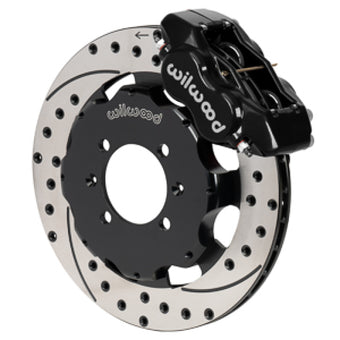 compare product Wilwood Forged Dynalite Front Hat Kit 11.75in SRP Drilled/Slotted Rotor Black Caliper 16+ Miata