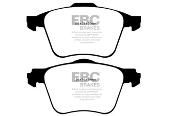 compare product EBC 03-09 Volvo XC90 2.9 Twin Turbo Greenstuff Front Brake Pads