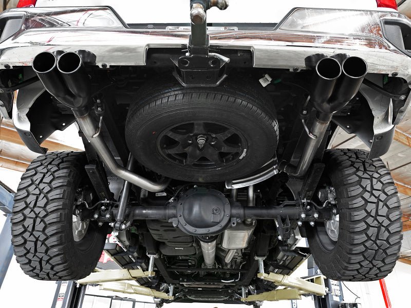 aFe Vulcan Series 3in - 2 - 1/2in 304 SS Cat - Back 2019 GM Silverado / Sierra 1500 V8 - 5.3L w/ Black Tips - My Store