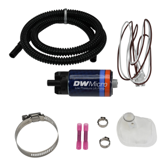 compare product DeatschWerks DW Micro Series 210lph Low Pressure Lift Fuel Pump w/ Universal Install Kit