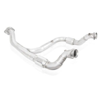 compare product Stainless Works 15-18 F-150 3.5L Downpipe 3in High-Flow Cats Y-Pipe Factory Connection