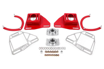 compare product BMR Suspension 82-92 Chevy Camaro Caster/Camber Plates w/ Lockout Plates - Red