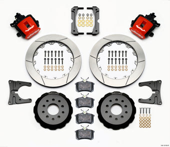 compare product Wilwood Combination Parking Brake Rear Kit 12.88in Red 2005-2014 Mustang