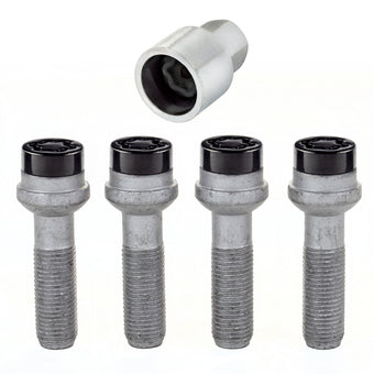 compare product McGard Wheel Lock Bolt Set - 4pk. (Radius Seat) M14X1.5 / 17mm Hex / 45.0mm Shank Length - Black
