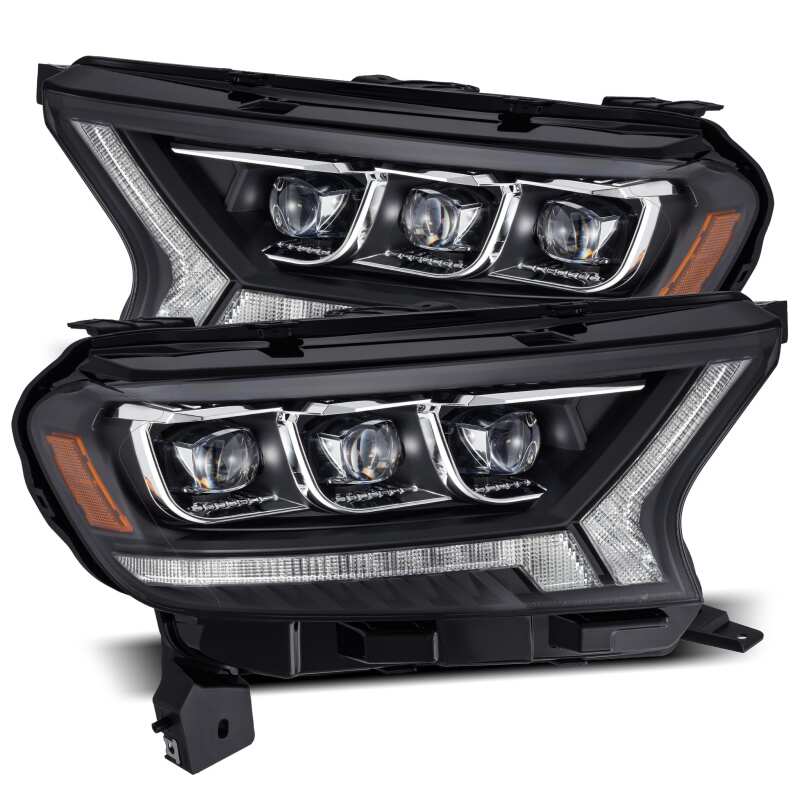 AlphaRex 19 - 21 Ford Ranger NOVA LED Proj Headlights Plank Style Black w/Activ Light/Seq Signal/DRL - My Store
