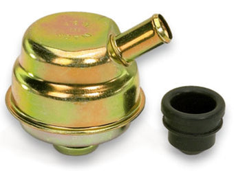compare product Moroso Oil Separator/Breather - 5/8in Hose - Gold Iridite