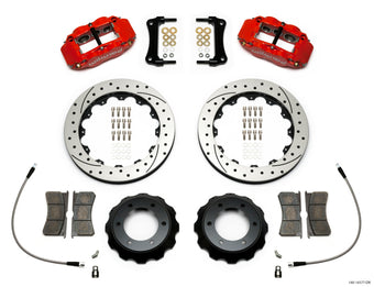 compare product Wilwood Narrow Superlite Red 6R Front Kit 12.88in Drilled Rotor w/ Lines 05-15 Toyota Tacoma