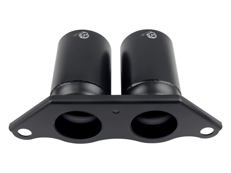 aFe Power Mach Force Xp 4in 304 SS Bolt - On Exhaust Tips Satin Black 14 - 19 Porsche 911 GT3 3.8L/4.0L - My Store
