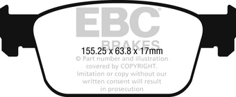 compare product EBC 2017+ Audi A4 2.0L Turbo (B9) Greenstuff Front Brake Pads