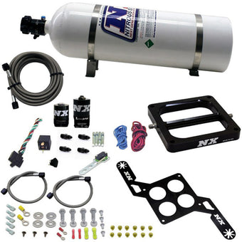 compare product Nitrous Express 4500 RNC Conventional Nitrous Plate Kit w/.375in Solenoid w/15lb Bottle