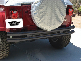 compare product Rampage 1987-1995 Jeep Wrangler(YJ) Double Tube Bumper - Black