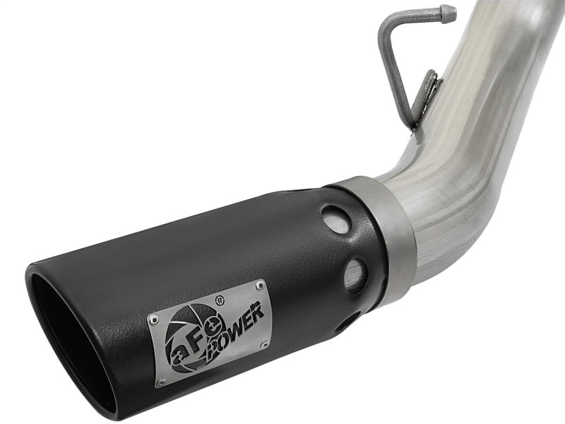 aFe ATLAS 4in DPF - Back Alum Steel Exhaust System w/Dual Exit Black Tip 2017 GM Duramax 6.6L (td) - My Store