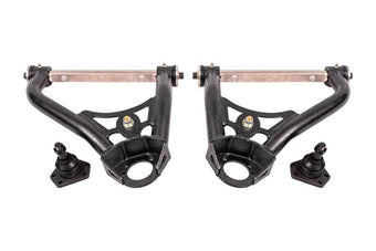 compare product BMR 68-74 Chevrolet Nova Non-Adj. Upper A-Arms w/ STD. Ball Joint (Delrin) - Black Hammertone