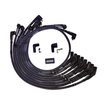 compare product Moroso SB Ford Sleeved 135 Plug End Non-HEI Dist Ultra Spark Plug Wire Set - Black