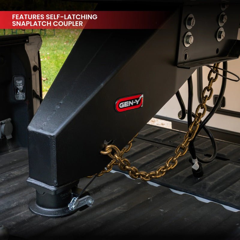Gen - Y Nomad Static 5th Wheel to Gooseneck - 6.5K TW 30K Tow - Texture Black (1116/1621/1716 Frames) - My Store