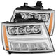 AlphaRex 07 - 13 Chevy Avalanche NOVA LED Proj Headlights Plank Style Design Chrome w/Activ Light/DRL - My Store