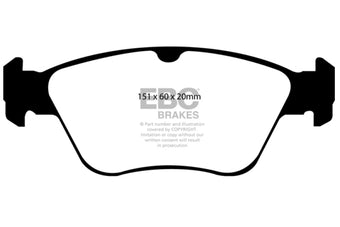 compare product EBC 99-01 Mercedes-Benz C230 (W202) 2.3 Ultimax2 Front Brake Pads