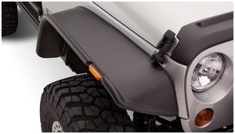 compare product Bushwacker 07-18 Jeep Wrangler Flat Style Flares 2pc - Black