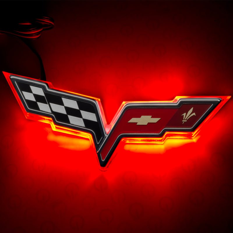Oracle Chevrolet Corvette C6 Illuminated Emblem - Red - My Store