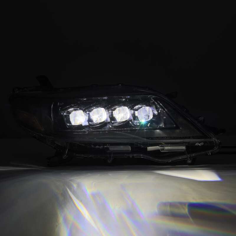 AlphaRex 11 - 21 Toyota Sienna LUXX LED Proj Headlights Plank Style Alpha Black w/Seq Signal/DRL - My Store