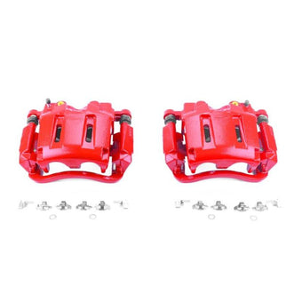 compare product Power Stop 05-12 Ford F-250 Super Duty Front Red Calipers w/Brackets - Pair
