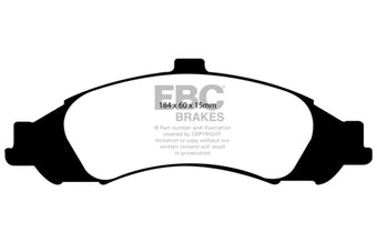compare product EBC 03-04 Pontiac GTO 5.7 (Solid Rear Rotors) Ultimax2 Front Brake Pads