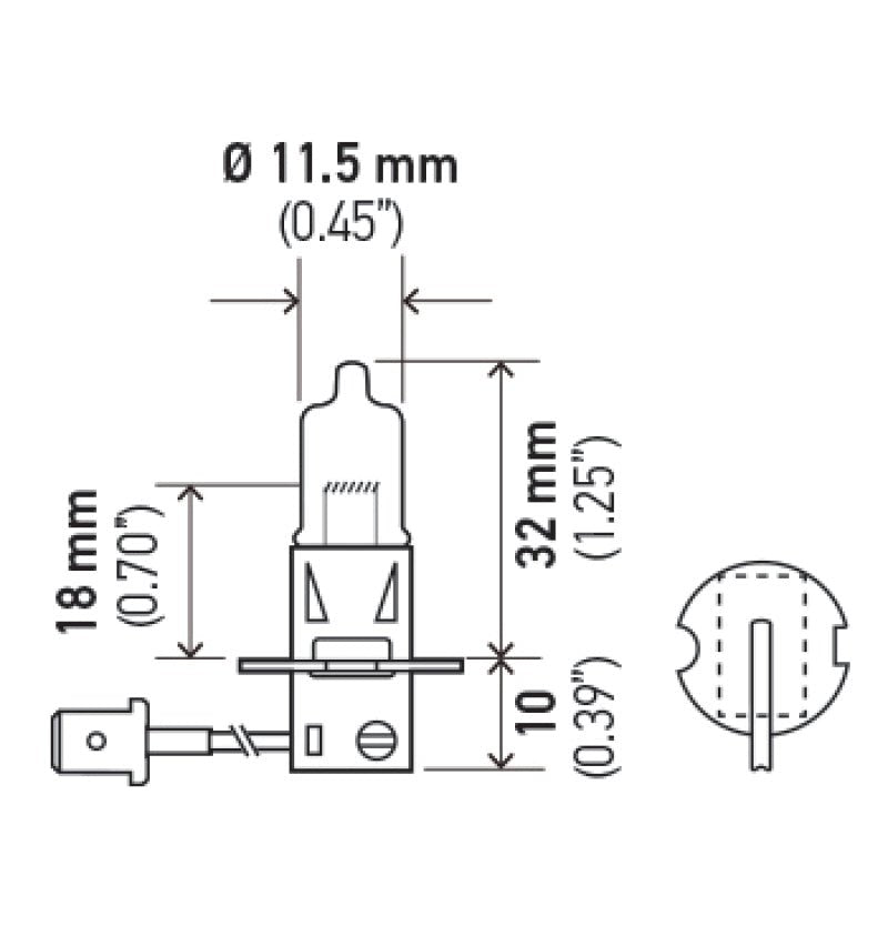 Hella H3 24V/70W PK22s T3.25 Halogen Bulb - My Store