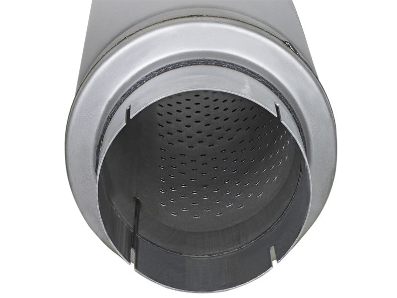 aFe ATLAS Aluminized Steel Muffler 5in Center/Center 24in L x 7in Diameter - Round Body - My Store